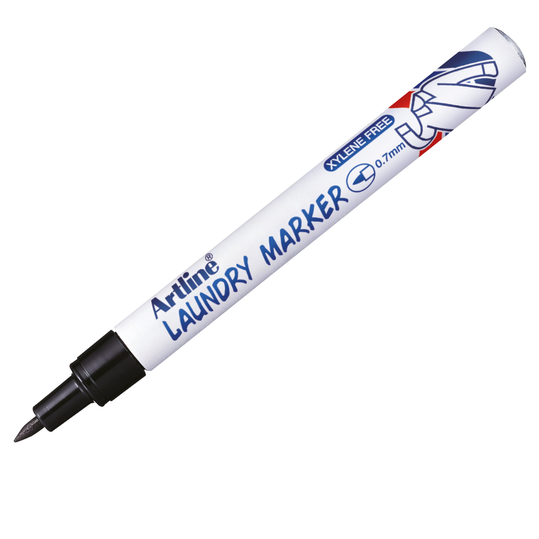 Artline Pack of Laundry Marker (Black) and Fabric Marker Pens (White Artline Pack of Laundry Marker (Black) and Fabric Marker Pens (White