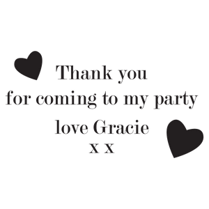 Thank you for coming to my Party Stamp - stamptastic-uk