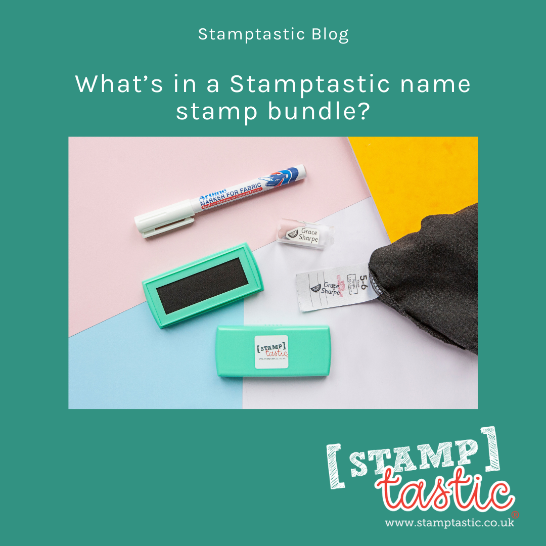 What's in a Stamptastic name stamp bundle?