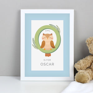 Personalised Animal Alphabet Framed Print