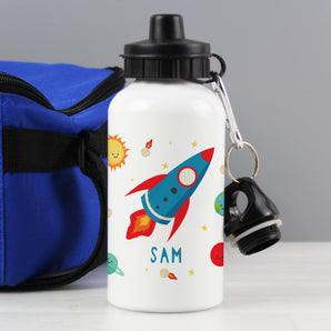 Space Rocket White Drinks Bottle