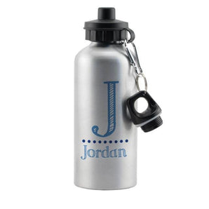 Blue Name Silver Drinks Bottle - stamptastic-uk