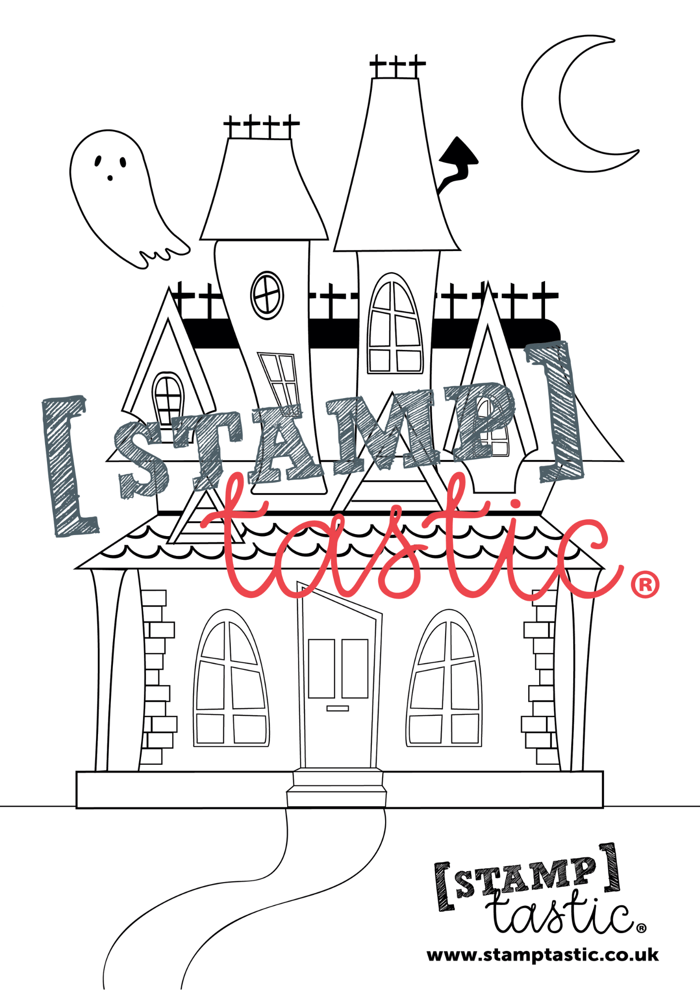 FREE Halloween Colouring In Poster - Castle