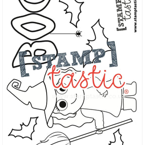 Free Halloween Colouring In Poster - Witch - stamptastic-uk