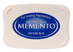 Memento Danube Blue Inkpad - stamptastic-uk