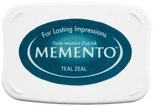 Memento Teal Zeal Inkpad - stamptastic-uk