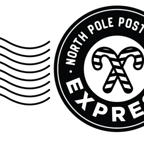 North Pole Stamp - Candy Cane Express