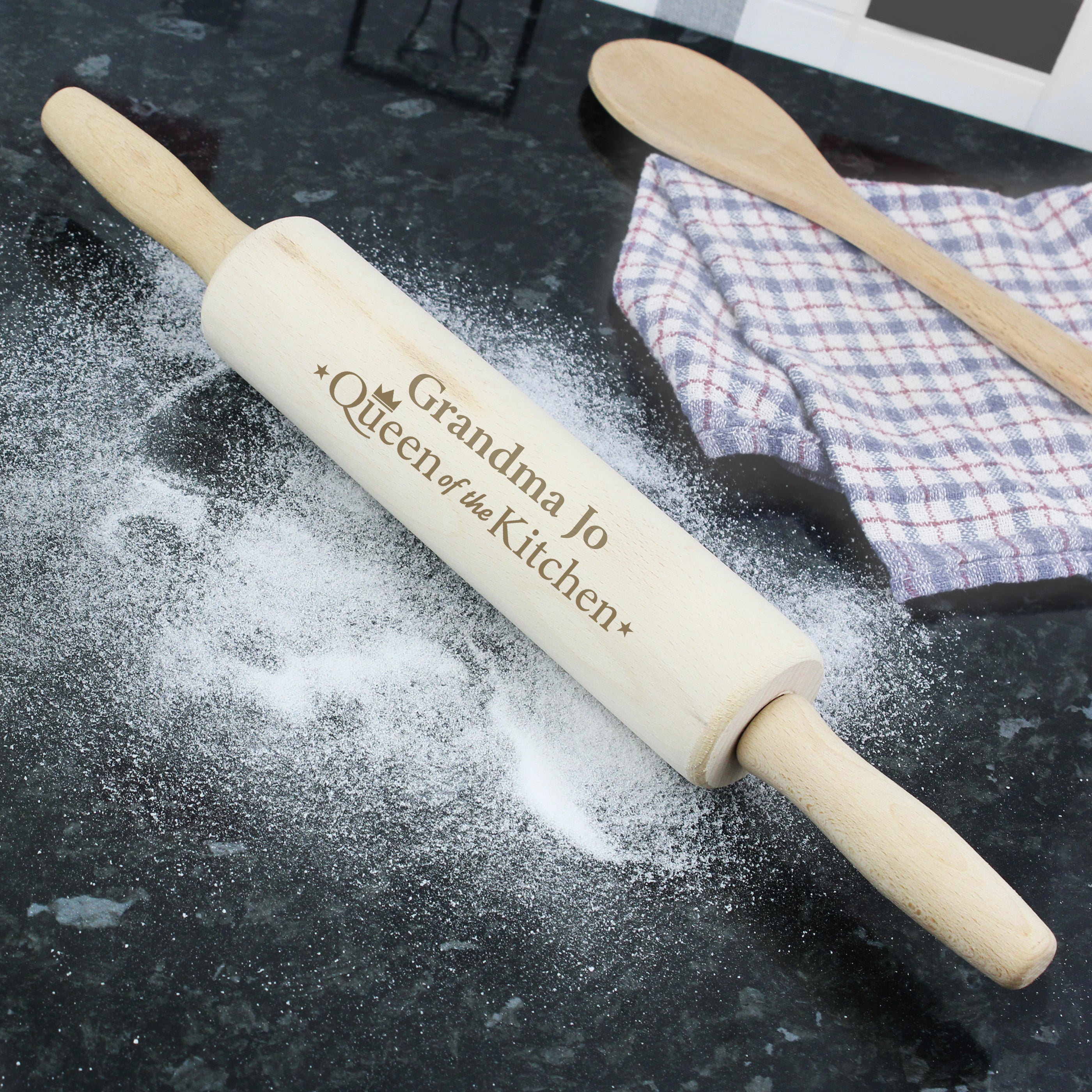 Personalised Queen of the Kitchen Rolling Pin