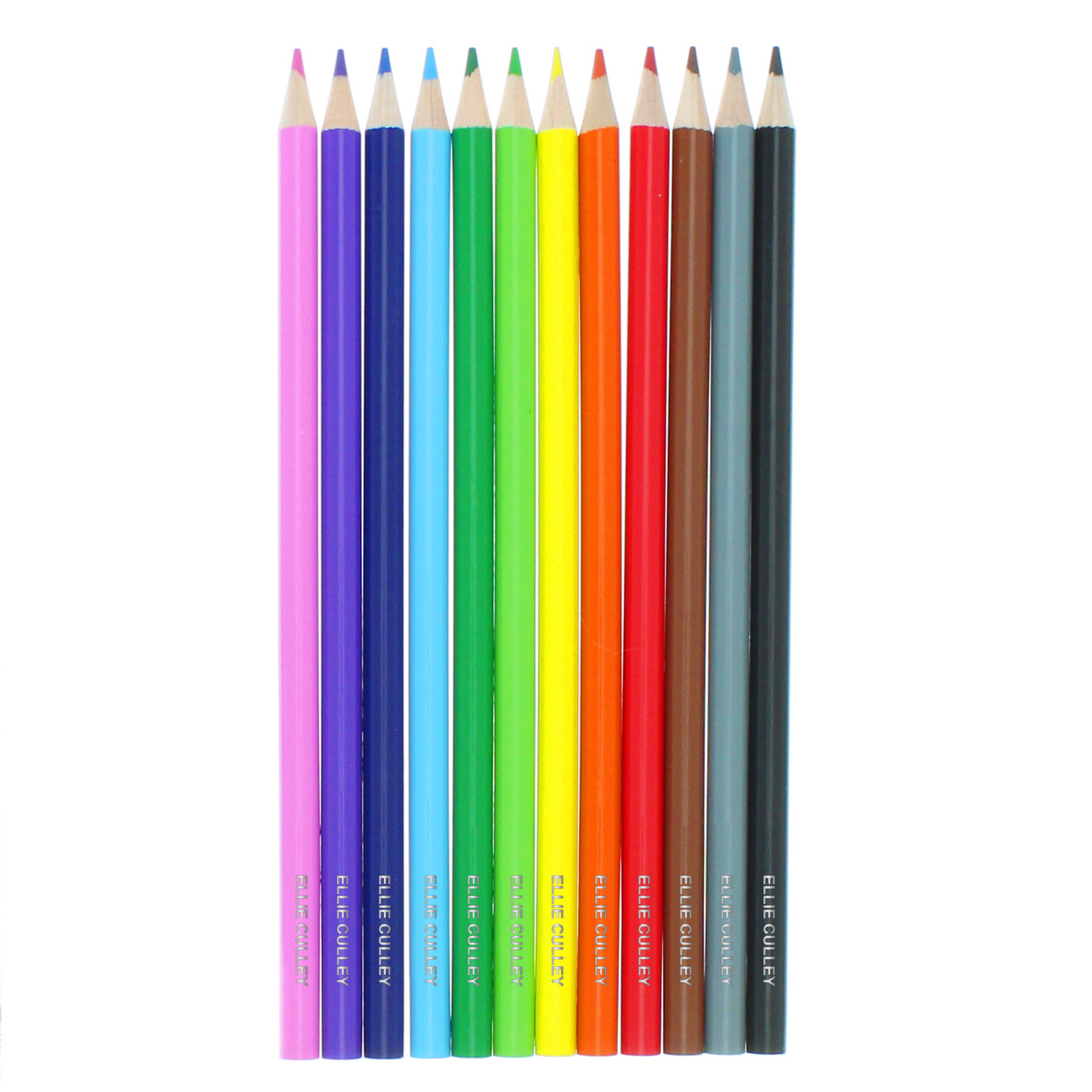 12 Personalised Colouring Pencils