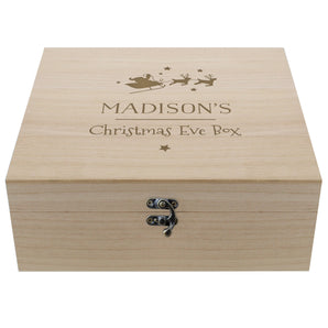 Personalised Large Wooden Christmas Eve Box