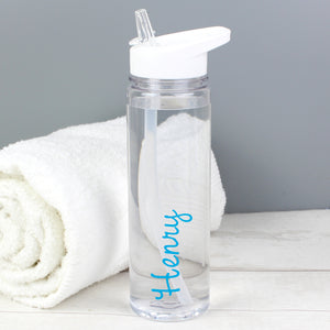 Personalised Blue Name Water Bottle