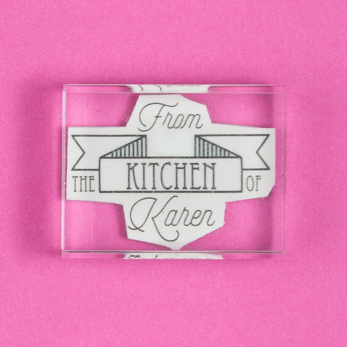 From the Kitchen of ..... Flag Stamp - stamptastic-uk