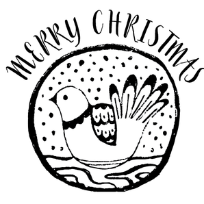 Christmas Dove Stamp