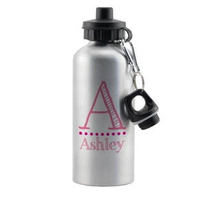 Pink Name Silver Drinks Bottle - stamptastic-uk