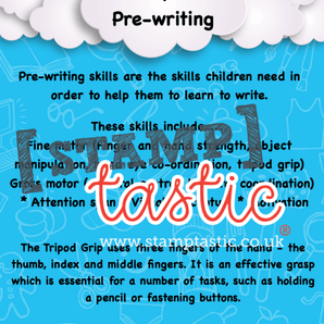 Starting School Free Resource: Pre Writing Skills Activity Card - stamptastic-uk