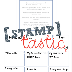 Starting School Free Resource: All About Me Activity - stamptastic-uk