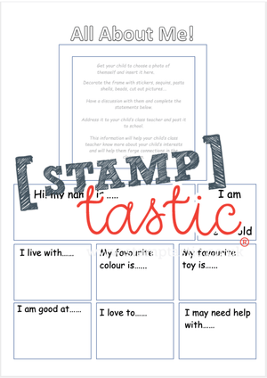 Starting School Free Resource: All About Me Activity - stamptastic-uk