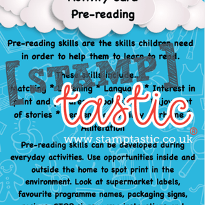 Starting School Free Resource: Pre Reading Activity Card - stamptastic-uk