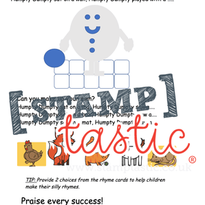 Starting School Free Resource: Rhyming Activity Sheet - stamptastic-uk