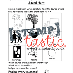 Starting School Free Resource: Sound Hunt - stamptastic-uk