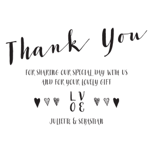 Calligraphy "Thank you" Landscape - stamptastic-uk