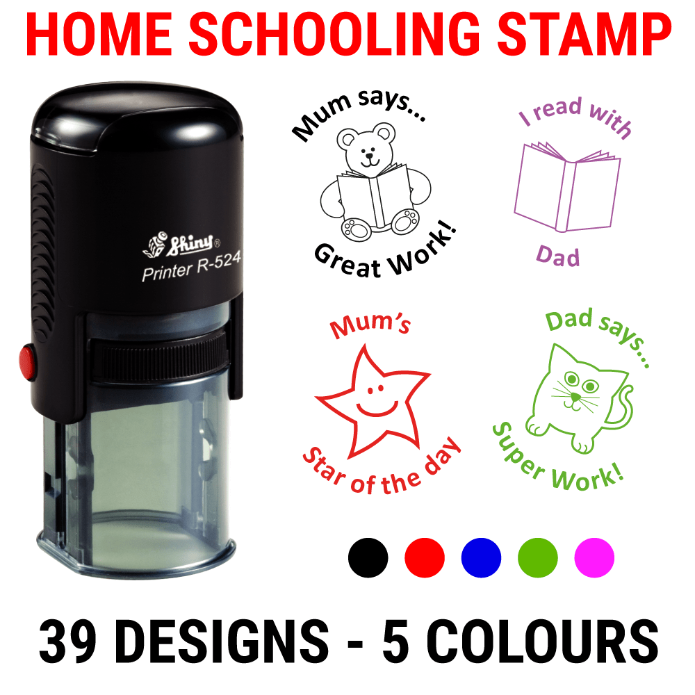 Star with Round Points and Smiley Face Self-Inking Stamp