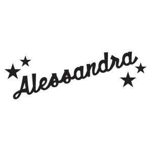 Individual Name with 4 Stars Diagonal script - stamptastic-uk