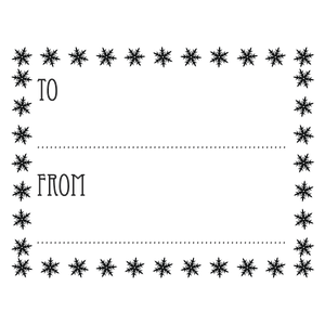 To and From stamp with Snowflakes- Gift tag perfect! - stamptastic-uk