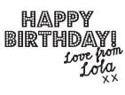 Happy Birthday from Me! Stamp