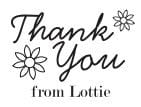 Thank You with Flowers Stamp