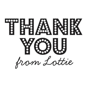 Thank you in dots stamp